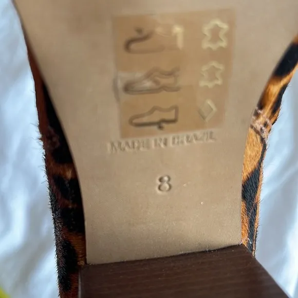MADEWELL Ankle Booties Boots Leopard Animal Sz 8 Calf Hair SO CUTE CHIC