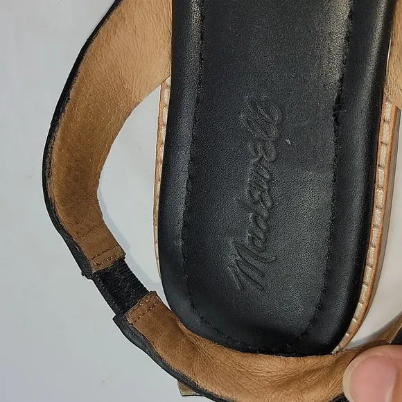 Madewell Maya Huarache Woven Leather Slide Slingback Sandals