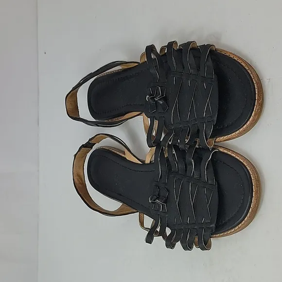 Madewell Maya Huarache Woven Leather Slide Slingback Sandals