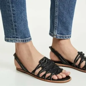 Madewell Maya Huarache Woven Leather Slide Slingback Sandals