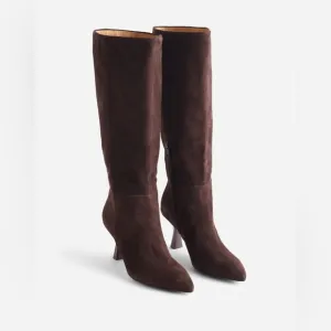 MADEWELL- The Justine Knee Boot with Extended Calf Dark Carob Date Night Out