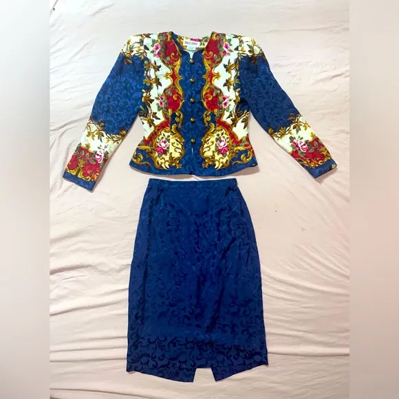 Maggy London Silk Skirt Set