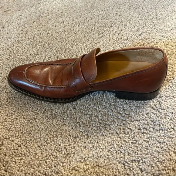 Magnanni Brown Leather Dress Shoes Slip On Size 11 Made In Spain