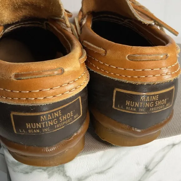 Maine hunting shoes vintage L. L. Bean. No size. 9 3/8 insole. Modern 7.5 B16