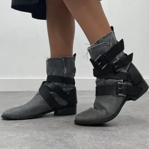 MAJE Blue Combat Boots Booties Size 39