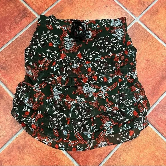 Maje Jerkita Floral-Print Crepe Mini Skirt in Imprime