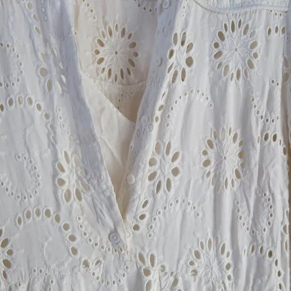 Maje Rapala Eyelet Mini Dress