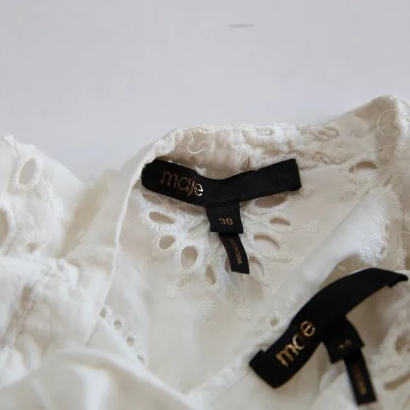 Maje Rapala Eyelet Mini Dress