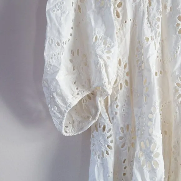 Maje Rapala Eyelet Mini Dress