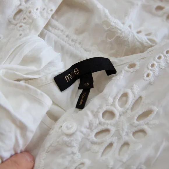Maje Rapala Eyelet Mini Dress