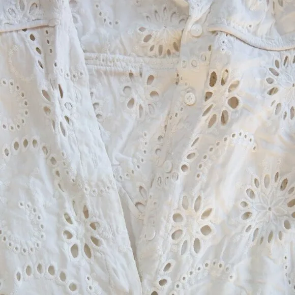 Maje Rapala Eyelet Mini Dress