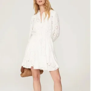 Maje Rapala Eyelet Mini Dress