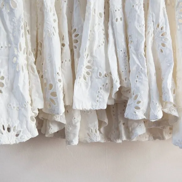 Maje Rapala Eyelet Mini Dress