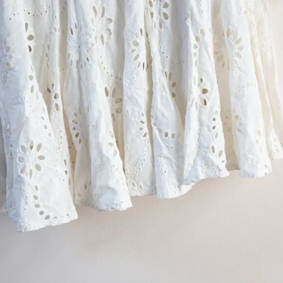 Maje Rapala Eyelet Mini Dress