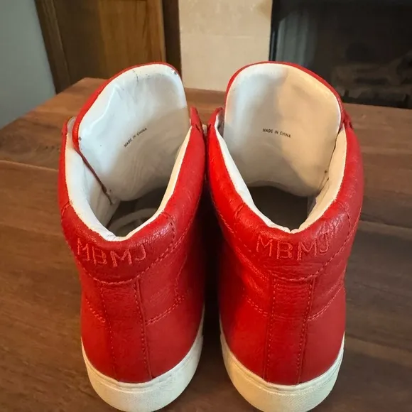 Marc by Marc Jacobs Red High-Top Sneakers Men’s Size 9 Shoes Leather Retro