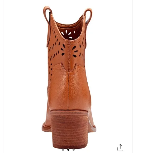 Marc Fisher LTD Elyma Leather Bootie in Medium Natural, Size 7M, NIB