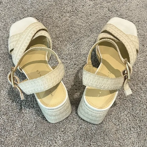 Marc Fisher LTD. Gemmie Strappy Espadrille Platform Sandals Size: 6M
