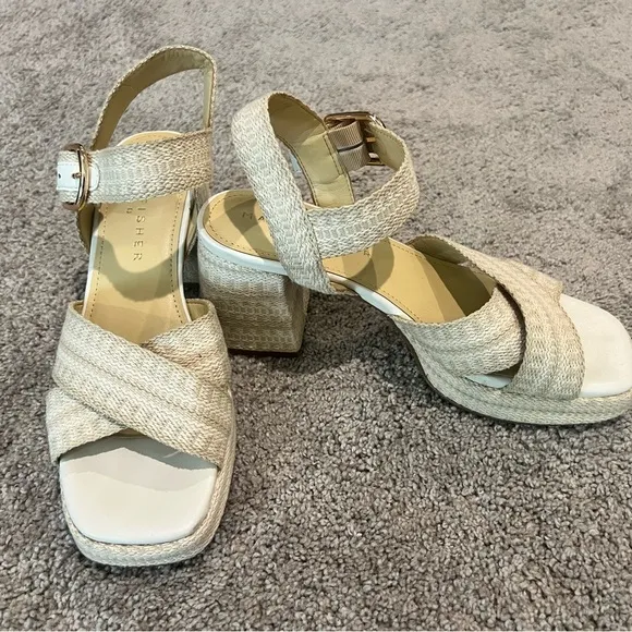 Marc Fisher LTD. Gemmie Strappy Espadrille Platform Sandals Size: 6M