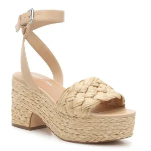 Marc Fisher Steel boho Raffia Sandal platform Size: 9