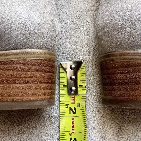 Marc Fisher Yale Taupe Suede Leather Pointed Toe Chelsea Ankle Boots Women’s 6 M
