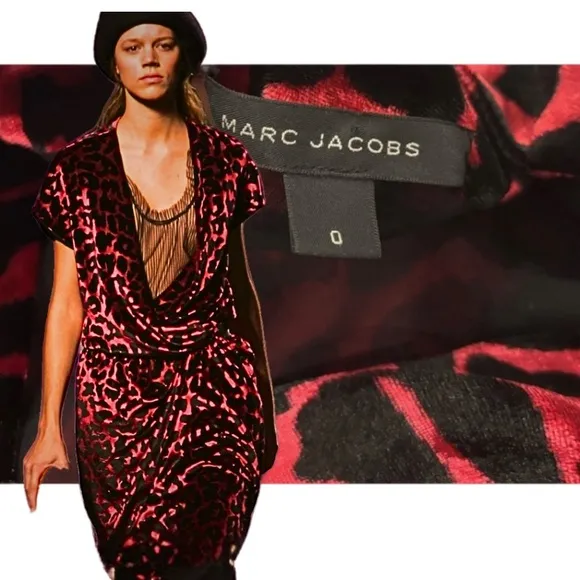 Marc Jacobs Fall 2006 Runway Dress – Look 45 | Rare Red Velvet Leopard Burnout
