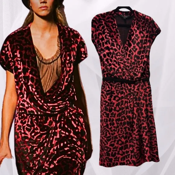 Marc Jacobs Fall 2006 Runway Dress – Look 45 | Rare Red Velvet Leopard Burnout