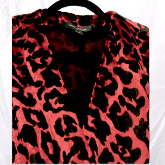 Marc Jacobs Fall 2006 Runway Dress – Look 45 | Rare Red Velvet Leopard Burnout
