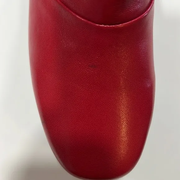 Marco Moreo - white label, red leather platform ankle boots, 37