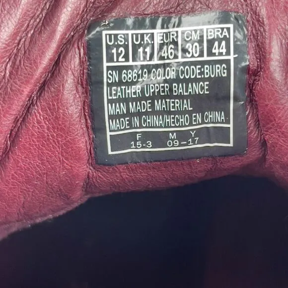 Mark Nason 68619 Los Angeles Sz 12 Burgundy High Top Sneakers Mens Shoes Leather