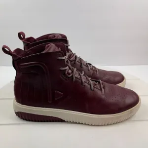 Mark Nason 68619 Los Angeles Sz 12 Burgundy High Top Sneakers Mens Shoes Leather