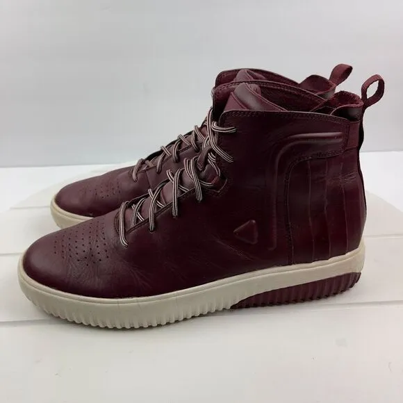 Mark Nason 68619 Los Angeles Sz 12 Burgundy High Top Sneakers Mens Shoes Leather
