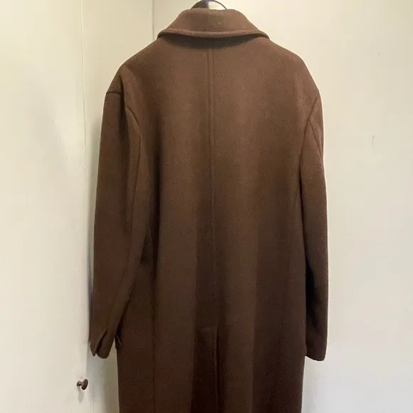 MARNI BROWN WOOL MAXI COAT