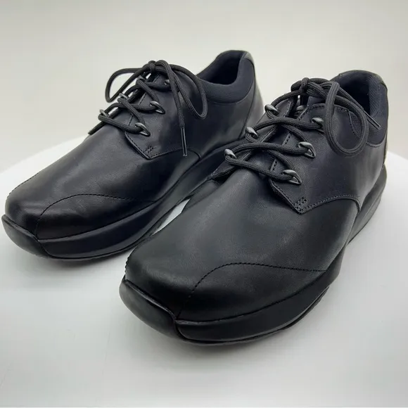 MBT Kampala Casual Oxford Rocker Comfort Walking Shoe Black Leather 8 EU38 New