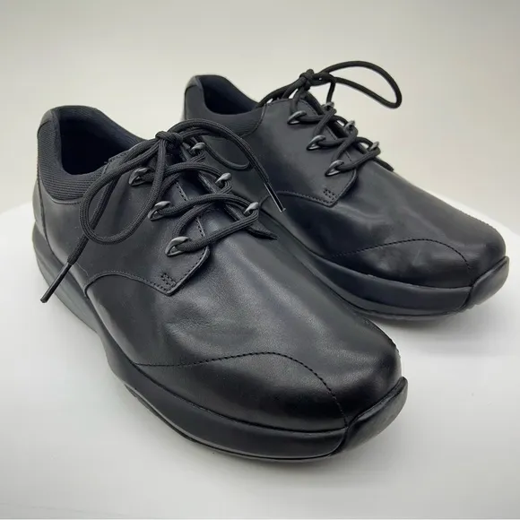 MBT Kampala Casual Oxford Rocker Comfort Walking Shoe Black Leather 8 EU38 New