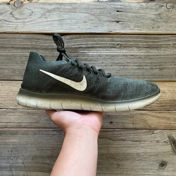 Men Nike Free RN Flyknit 2017 Green Sequoia Running Shoes Sneakers