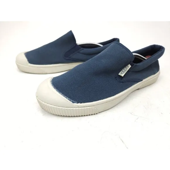 Men's 10.5 KEEN Hybrid Life Hope Canvas Slip On Sneakers Shoes Blue