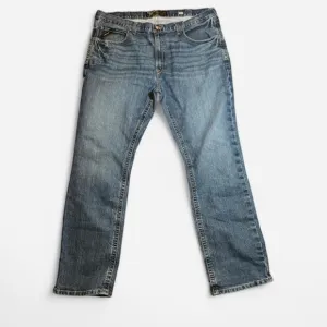 Men's Ariat Rebar M5 Straight Leg 42x36 Blue Jeans