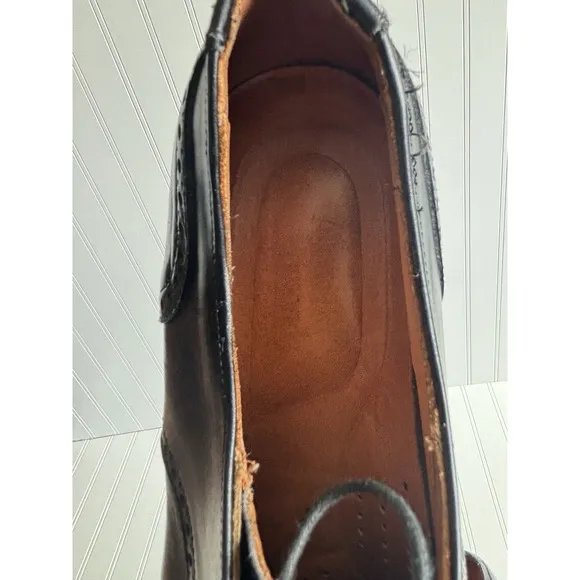 mens black Allen Edmonds cap toe oxford dress shoes leather classic 13 B