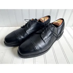 mens black Allen Edmonds cap toe oxford dress shoes leather classic 13 B