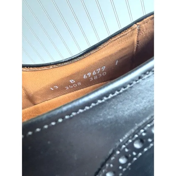 mens black Allen Edmonds cap toe oxford dress shoes leather classic 13 B