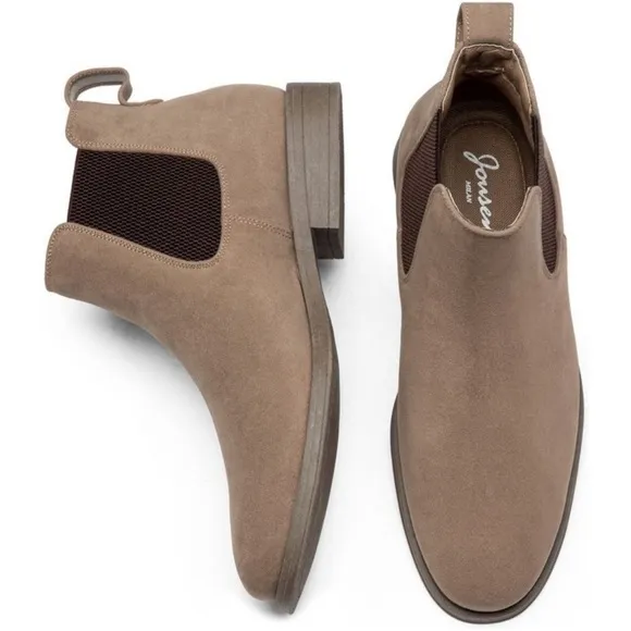 Men's Chelsea Boots Casual Suede Fall Ankle Boots Simple, Mushroom