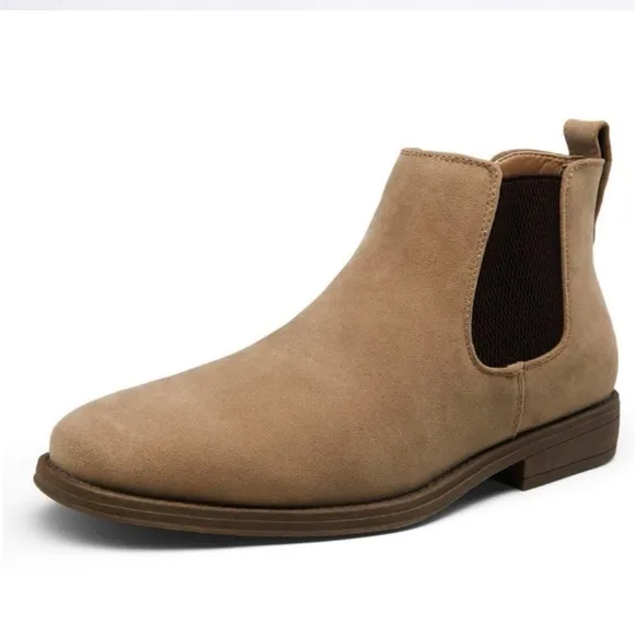 Men's Chelsea Boots Casual Suede Fall Ankle Boots Simple, Mushroom