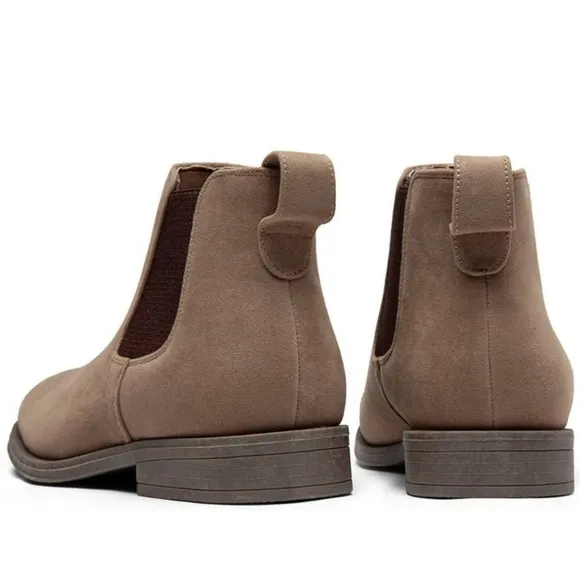 Men's Chelsea Boots Casual Suede Fall Ankle Boots Simple, Mushroom
