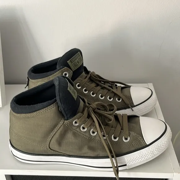 Men’s Chuck Taylor Olive Green Converse High Top Shoes