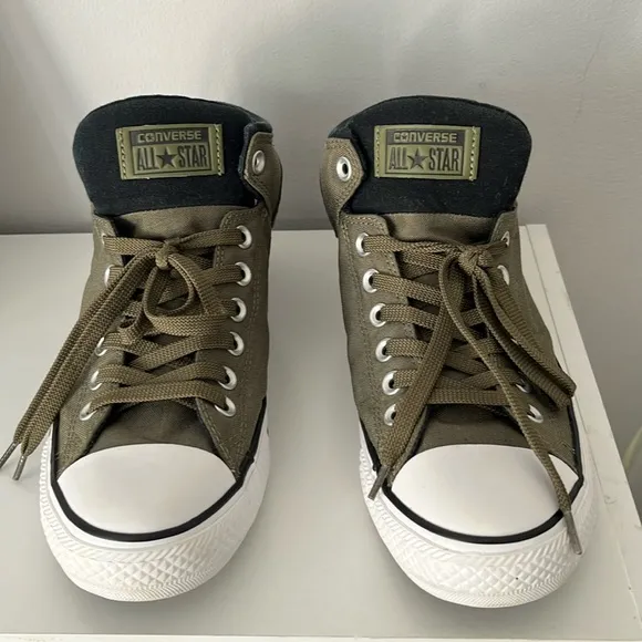 Men’s Chuck Taylor Olive Green Converse High Top Shoes
