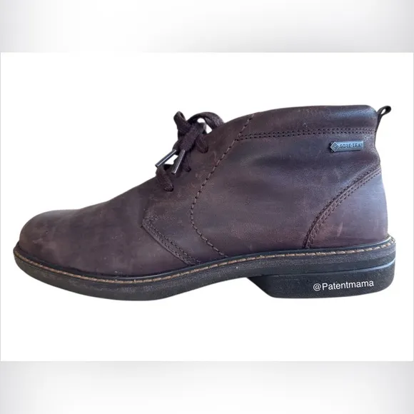 MEN’S COCOA BROWN GORE-TEX WATERPROOF LEATHER ANKLE BOOTS – SIZE 43 - US 9.5–10