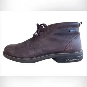 MEN’S COCOA BROWN GORE-TEX WATERPROOF LEATHER ANKLE BOOTS – SIZE 43 - US 9.5–10