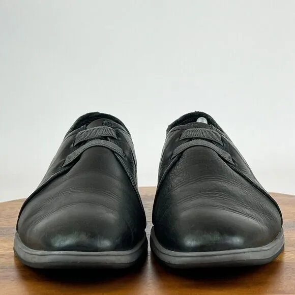 Mens Cole Haan NikeAir Black Leather Slip On Oxford‎ Dress Shoes Size 11 M GUC