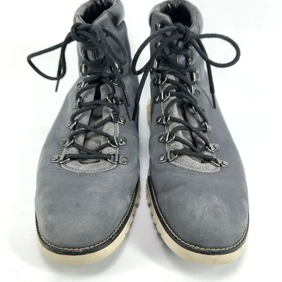 Mens Cole Haan ZeroGrand Hiker ll Lace Up Boots High Top Shoes Gray  Size 11.5 M