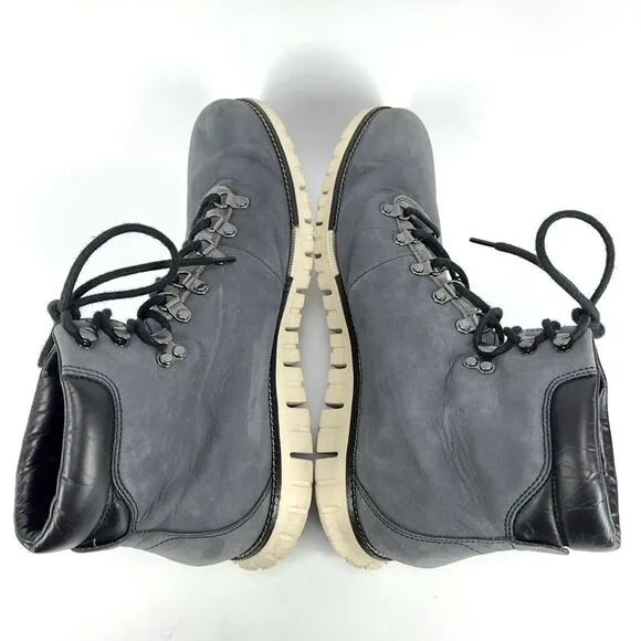 Mens Cole Haan ZeroGrand Hiker ll Lace Up Boots High Top Shoes Gray  Size 11.5 M